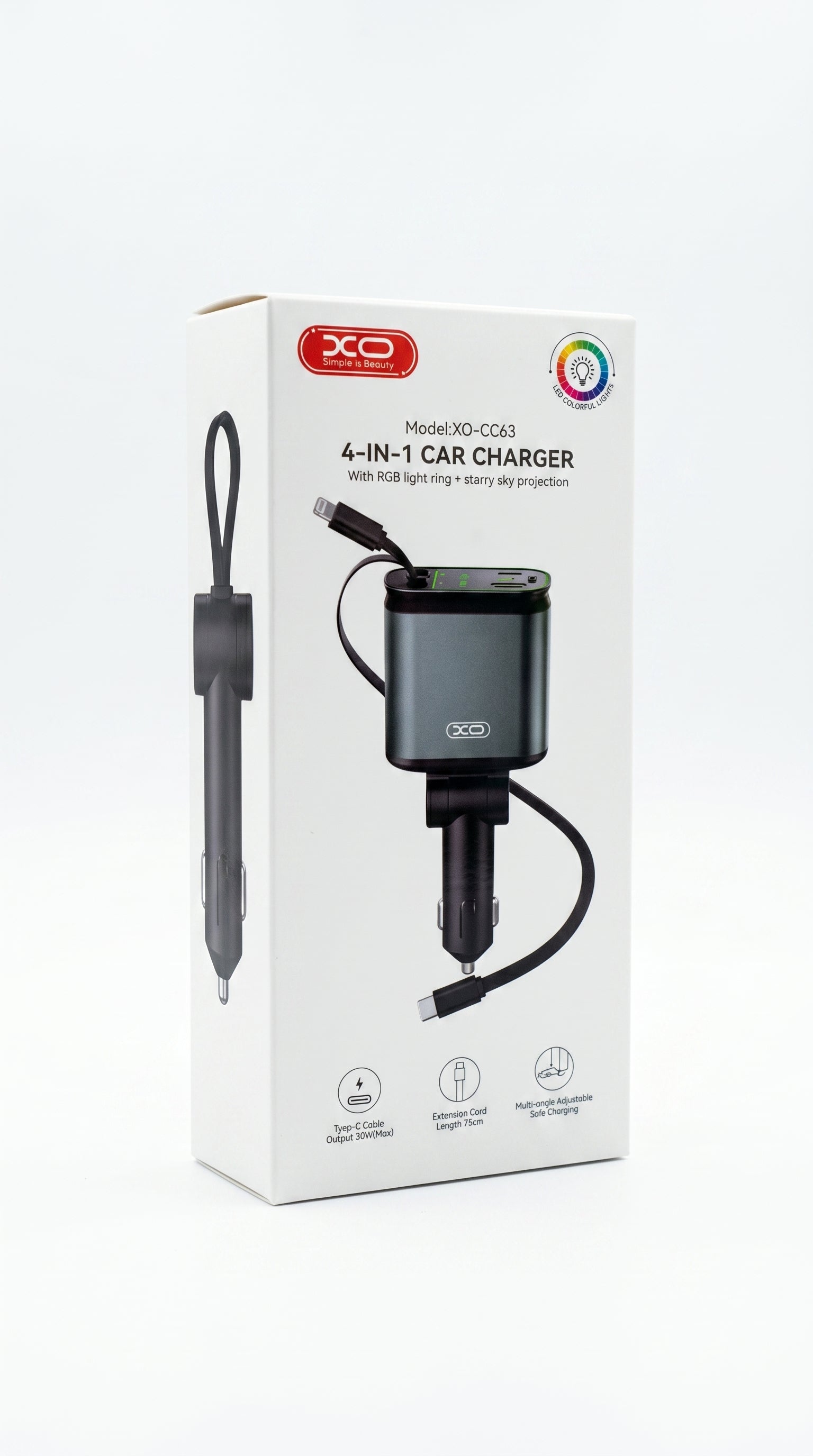 Cargador para Auto 4-en-1 XO-CC63